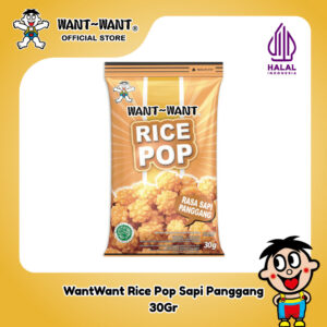 Want Want HALAL Snack Beras Rice Pop 30Gr - Sapi Panggang