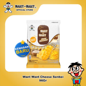 Want Want HALAL Rice Cracker Cheese Senbei 96 Gr