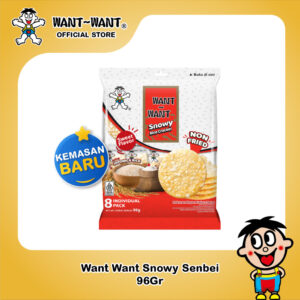 Want Want HALAL Shelly Senbei Snowy Senbei Rice Cracker Original 96Gr